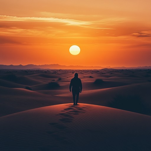 A haunting instrumental piece that blends traditional middle eastern scales with modern ambient textures, capturing the solitude and timelessness of desert landscapes at dusk.