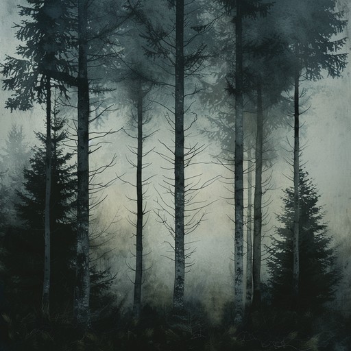 This track encapsulates the essence of an ancient woodland at twilight, blending natural sounds with acoustic instruments to create an ethereal, slightly eerie atmosphere. There should be an emphasis on organic textures and subtle, folky melodies that seem to weave in and out of the soundscape like whispers in the wind.