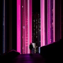 a melancholic synth journey through futuristic neon lit landscapes