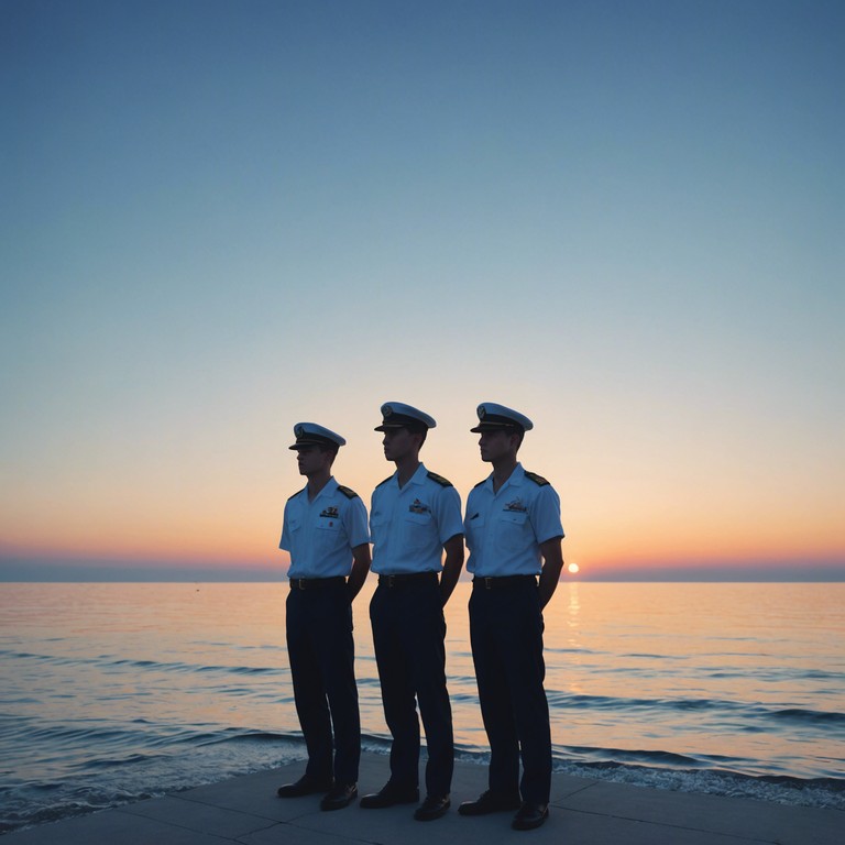 Dive deeper into the lives of russian sailors, their routines, and how they find moments of celebration in the harsh conditions at sea. This alternative track has a slightly faster tempo and includes subtle oceanic sound effects to enhance the maritime atmosphere.