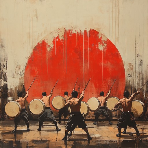 An instrumental track featuring powerful, thunderous drumming, evoking the energy and spirit of ancient tribal warriors preparing for battle. The music builds with layers of percussion, creating a hypnotic and intense atmosphere that transports the listener to a time of primal energy and communal strength.