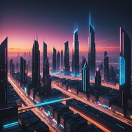 dynamic cityscape captures through techno beats