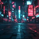 a futuristic melody capturing solitude amid neon lit ruins.