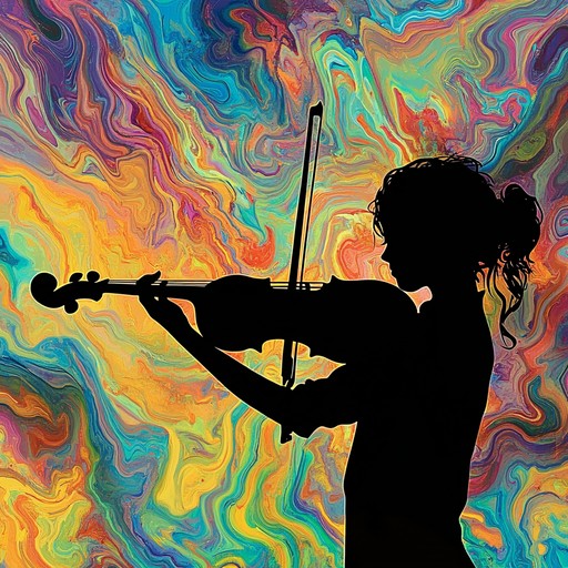 A solo electric violin leads an instrumental journey of rebellion, expressing defiance through capricious and unpredictable melodies, blending avant garde jazz with gypsy folk influences for a vibrant and dynamic piece.