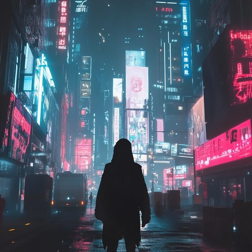 Experience the eerie allure of a dystopian cyberpunk city, with pulsating electronic beats and ambient synth layers creating a shadowy, mysterious atmosphere perfect for immersive, futuristic soundscapes