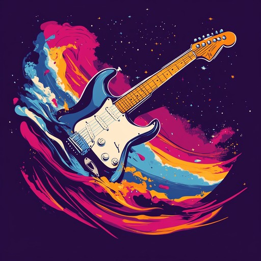 A spirited track combining the classic sounds of surf rock guitars with shimmering space disco rhythms, taking listeners on an exhilarating journey across the galaxies