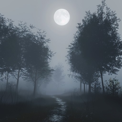 Imagine walking alone through foggy streets at midnight, where each footstep echoes a haunting beat, and every shadow whispers secrets. This alternative version intensifies the feeling of being followed by something unseen yet deeply felt through darker, deeper bass lines and more abrupt, ghostly synthetic whispers.