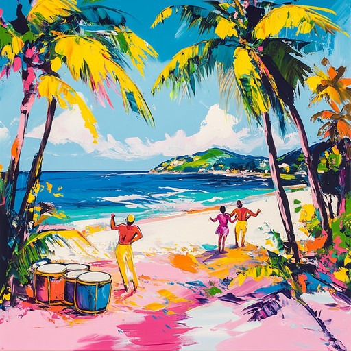 Let this instrumental track whisk you away to a tropical island with its joyful rhythms and breezy melodies. Featuring the distinctive sounds of steel drums, the music conjures images of sun drenched beaches, swaying palm trees, and crystal clear waters, perfect for a laid back and uplifting escape.