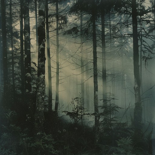 Visualize a twilight in a dense forest, where only gentle beams of light break through, and ghostly echoes whisper in the air. The track envelops you in a peaceful yet mysteriously eerie soundscape, blending tranquil ambient tones with a haunting atmosphere.