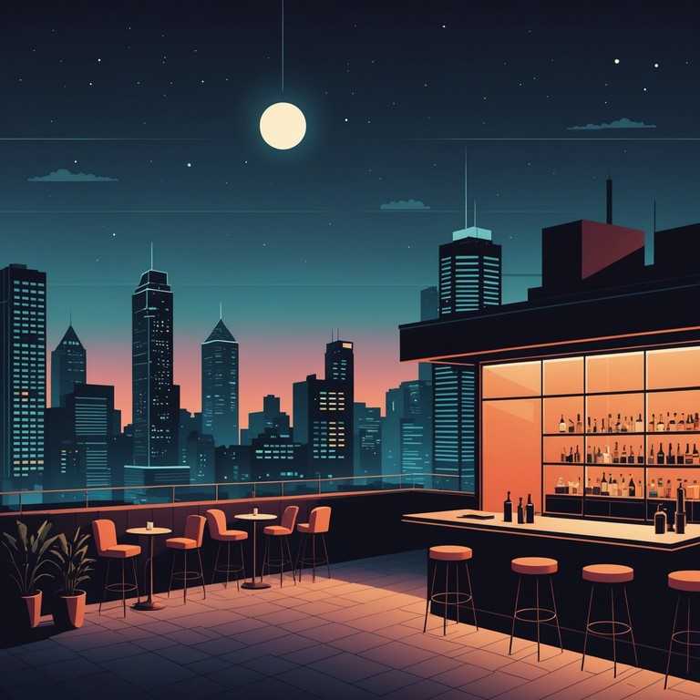 Delve into the sultry depths of urban evenings through this track which mixes serene lounge music with delicate electronic influences for a peaceful yet trendy atmosphere. Suitable for moments of relaxation or gentle social events.