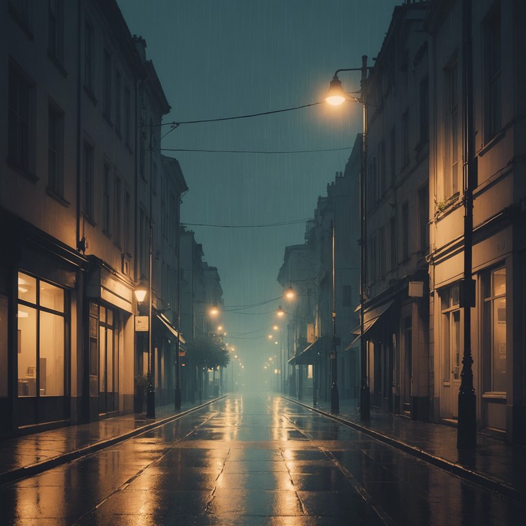 Imagine an evening walk through tokyo, where every gentle raindrop plays a note on the city's vast piano, composing a symphony of peaceful, echoing beats that resonate with your soul.