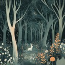 gentle melody guiding through a magical forest adventure