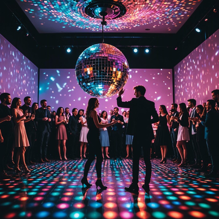 This composition captures the essence of a 1970s dance floor with a modern twist, featuring vibrant beats and a classic disco feel. Reminiscent of glittering disco balls and enthusiastic dancers, it blends old school charm with contemporary energy, suited for any lively party or nostalgic night. The track, powered by an electric bass, serves as a bridge between past and present disco cultures, ensuring to get everyone moving.