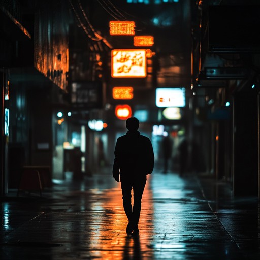 A soothing instrumental ballad featuring delicate piano melodies that echo through deserted city streets at night, capturing the essence of loneliness and quiet reflection in the heart of the urban landscape.