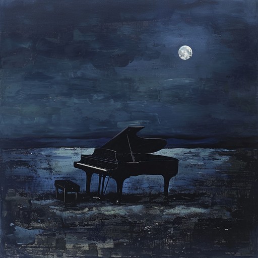 A somber piano piece under the still, quiet midnight sky, creating a deep, reflective, and melancholic atmosphere. The minimalist arrangement allows for introspection, perfect for moments needing poignant reflection.