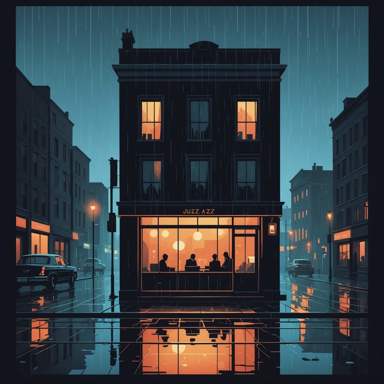 Imagine the soothing ambiance of a cool, rainy night set into a jazz club where each note offers a soft embrace. The melodic saxophone gently merges with the sound of raindrops, creating a reflective, peaceful moment. Let this composition take you to a tranquil space, where tranquility and jazz meet in perfect harmony.