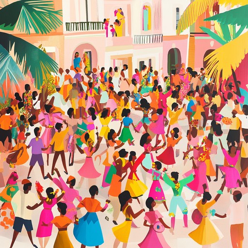 An energetic blend of vibrant latin rhythms, funky basslines, and colorful carnival elements. This track fuses the infectious energy of a summer fiesta with dynamic musical elements, creating a joyous, danceable, and celebratory atmosphere that transports listeners to a lively street parade.