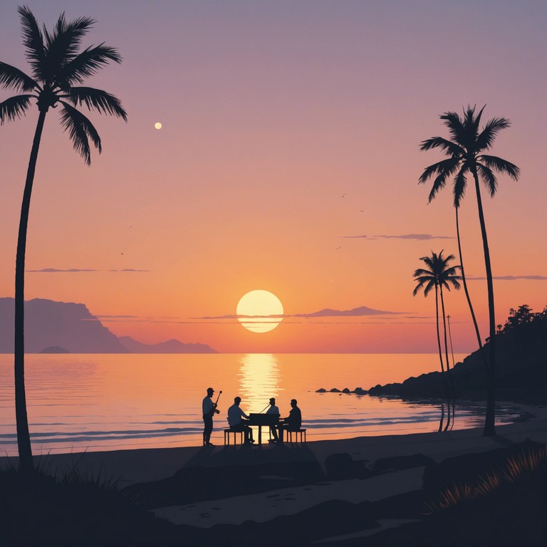 Capture the essence of a havana sunset where the gentle claps of afro cuban rhythms blend seamlessly with the soulful strums of the tres guitar, evoking a serene end to a lively day. Let each note carry you to a breezy evening on the cuban coast, where music and nature are in harmonious sync.