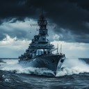 thunderous instrumental embodying russian navy's might over stormy seas