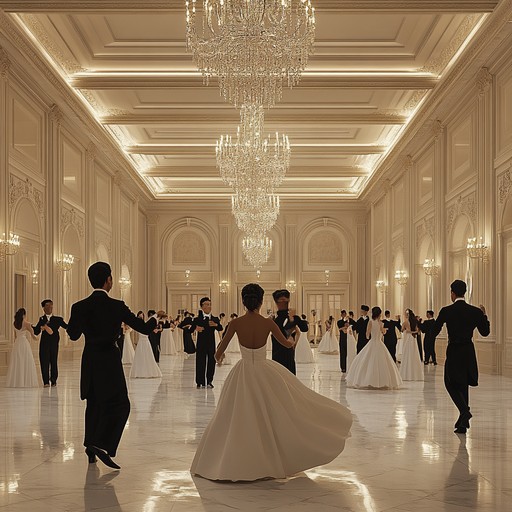 A grandiose waltz melody celebrating triumph and victory, featuring lush strings and an uplifting arrangement. Perfect for evoking feelings of accomplishment and joy on a regal ballroom dance floor.