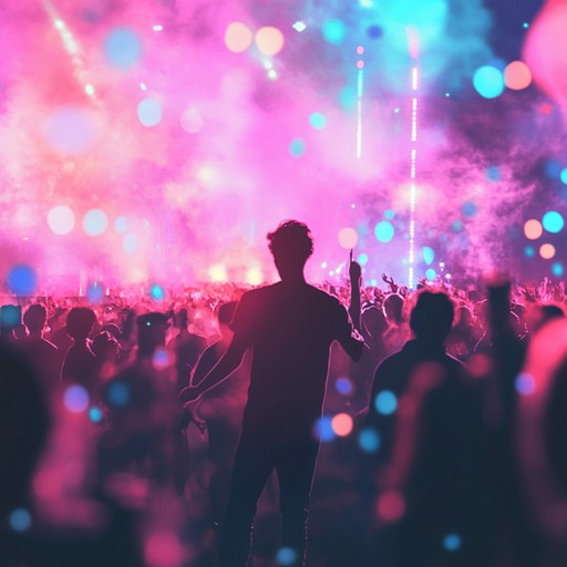 Immerse yourself in a powerful dance track that captures the essence of a euphoric festival night. Pulsating basslines and energetic synth waves transport you to an exhilarating outdoor rave, where the crowd moves in unison under a starlit sky. Feel the rhythm and let the music elevate your soul.