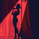 an upbeat theatrical instrumental piece evoking the glamour and excitement of a vintage cabaret show