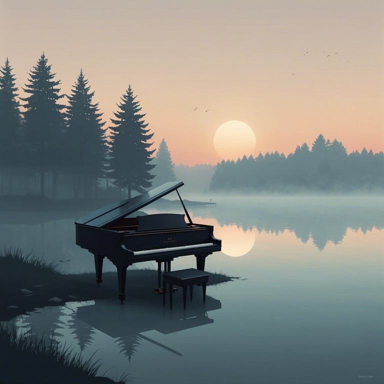 A single piano delicately traces the subtle, yet profound nuances of nostalgic longing, as if touching upon the echoes of past memories. With each note, a bittersweet story is told, painting a serene yet melancholic picture through its minimalistic approach