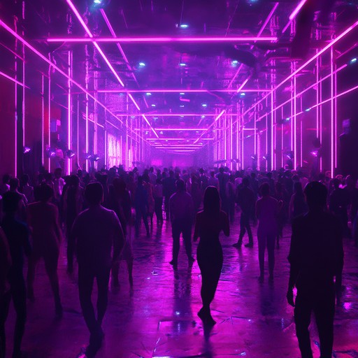 The tracks capture the vivacity of electric nights dominated by dance floors pulsating with energy. The vivid rhythms evoke a sense of liberation and indulgence as the night unfolds under neon lights, transforming the scene into a vibrant dance haven.