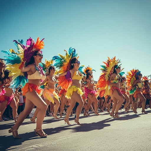 Immerse yourself in the exhilarating vibe of a vibrant carnival, where samba drums set the scene for an unforgettable festival. The rhythmic allure of the drums propels you into a world of colorful parades, jubilant dances, and sheer exuberance. This track is a celebration of life itself, capturing the essence of pure joy and movement.