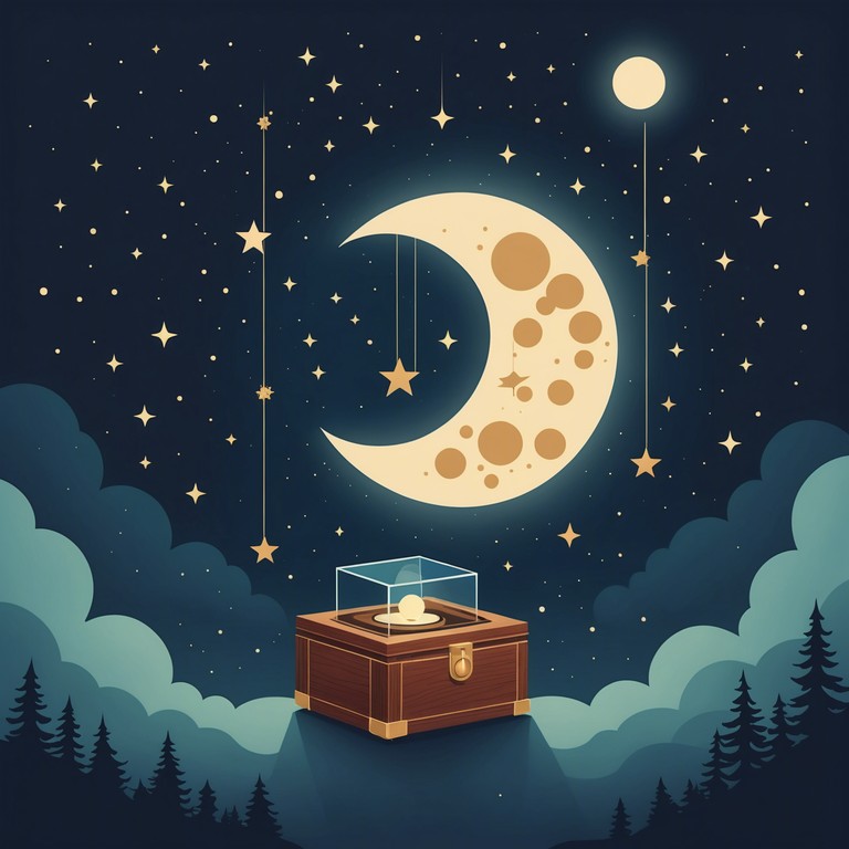 This composition transports young listeners to a serene, starlit sky, where the gentle melodies of a music box inspire imagination and provide a calming atmosphere for sleep or relaxation. The track incorporates a blend of dreamy harmonies and subtle ambient sounds to create a peaceful soundscape, perfect for bedtime or quiet playtime.