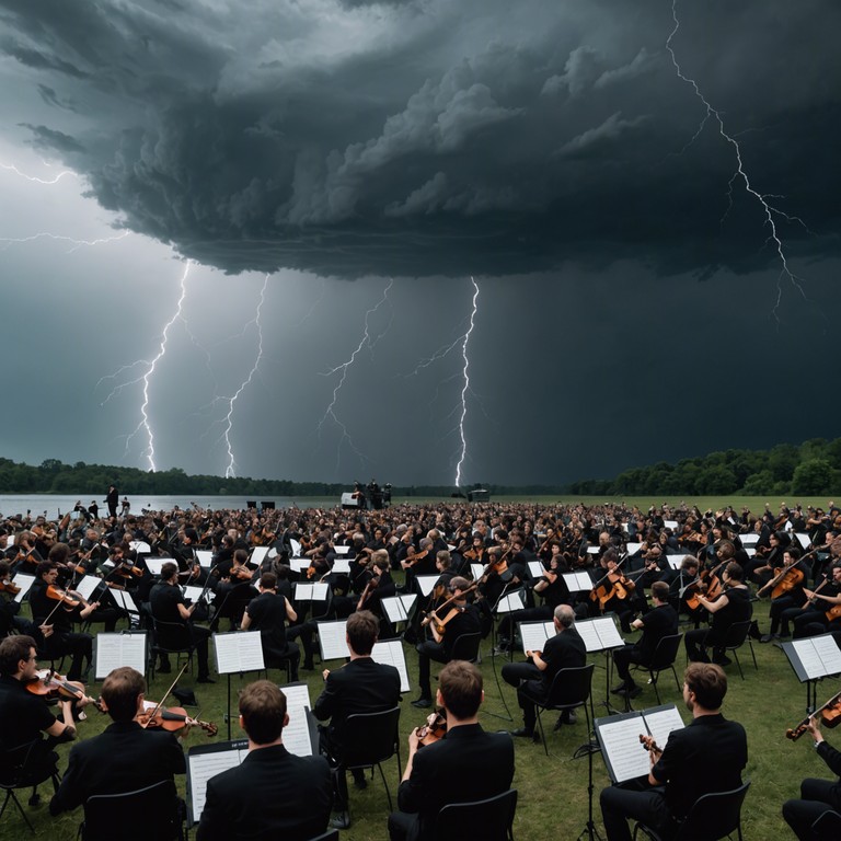 Imagine an orchestral battle where classical music meets the unyielding force of metal, creating a monumental impact that shakes the senses.