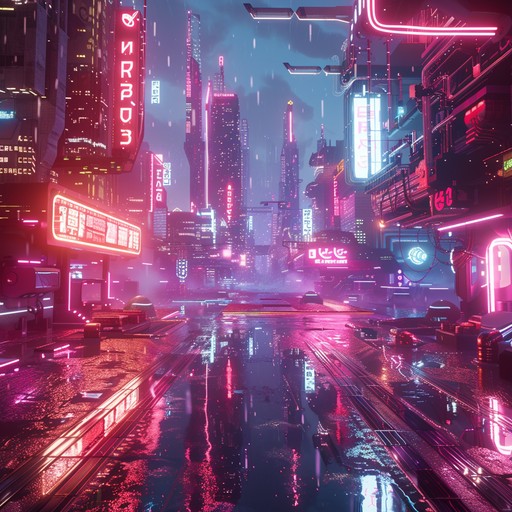 A mesmerizing synthwave piece that immerses listeners in a vivid neon lit wonderland. The whimsical synths and ethereal sounds blend perfectly, creating a dreamy and enchanting auditory experience that feels like a luminous neon fantasy.