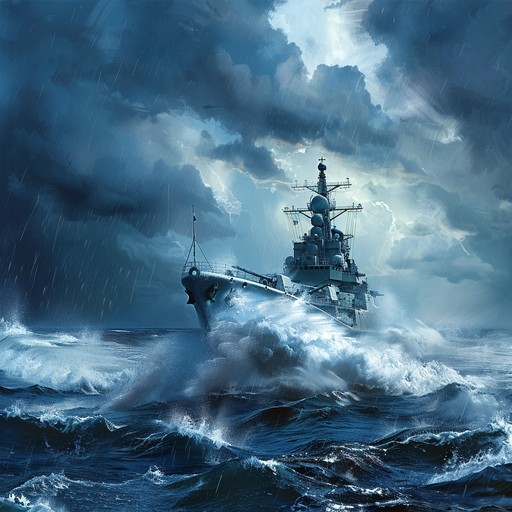 A powerful orchestral composition that embodies the spirit of the russian navy, evoking a sense of impending menace on the open seas. The piece uses traditional russian musical elements and nautical motifs to create a foreboding atmosphere.