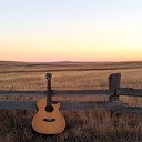 gentle guitar melody echoing serene prairie sunset thoughts