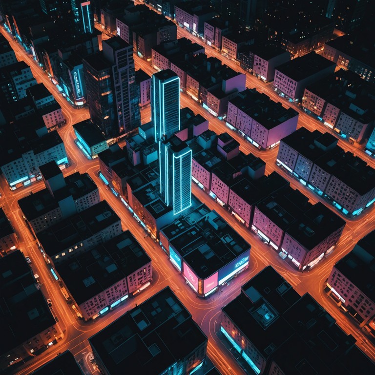 This track embodies the essence of a bustling urban environment at night, painted with the vibrant strokes of neon lights and the distant hum of the city. The music generates an atmosphere of mystery and excitement through its complex layers and entrancing rhythms.