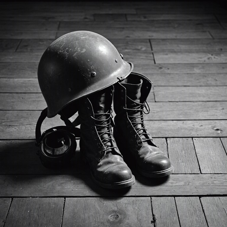 This composition aims to evoke the quieter side of bravery, reflecting on the stirring moments of resolve and courage. Sober yet deeply emotional, it offers a nuanced exploration of the psyche during wartime.
