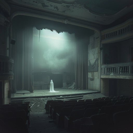 An unsettling orchestral composition capturing the mysterious pursuit in an abandoned theatre. It combines haunting strings, woodwinds, and chilling chimes to create an atmosphere of dark suspense and dramatic tension.