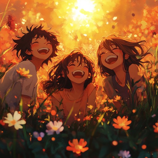 An upbeat instrumental piece inspired by cheerful anime adventures, featuring bright melodies and lively rhythms that evoke feelings of joy, excitement, and the spirit of friendship.