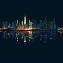 soothing urban pulse against calm river flows