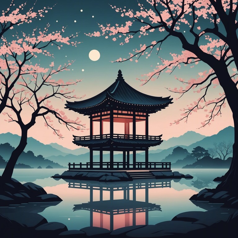 Evoking the romance of a moonlit stroll through seoul, blending traditional korean sounds with the modernity of k pop, creating a peaceful, intimate atmosphere.