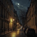 romantic melodies walking through parisian moonlit streets