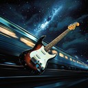 a fast paced blues instrumental evoking motion and excitement