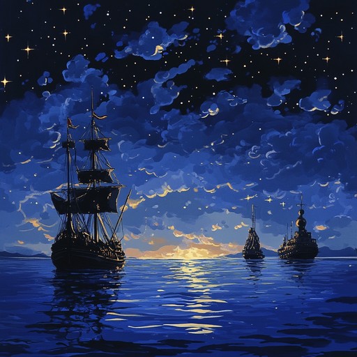 Embark on a serene maritime journey through the history of the russian navy, fused with ambient and dreamlike elements. The music paints a picture of quiet sea voyages under starlit skies and tranquil waves.