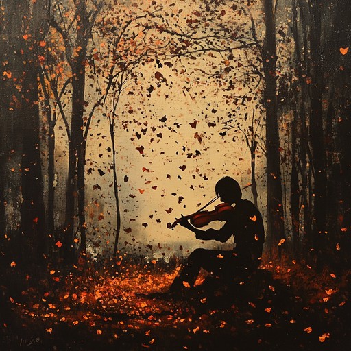 A neoclassical orchestral piece centered on tender violin melodies that evoke the melancholy of autumn. The music creates a reflective atmosphere tinged with nostalgia, reminiscent of leaves softly falling, perfect for introspective moments