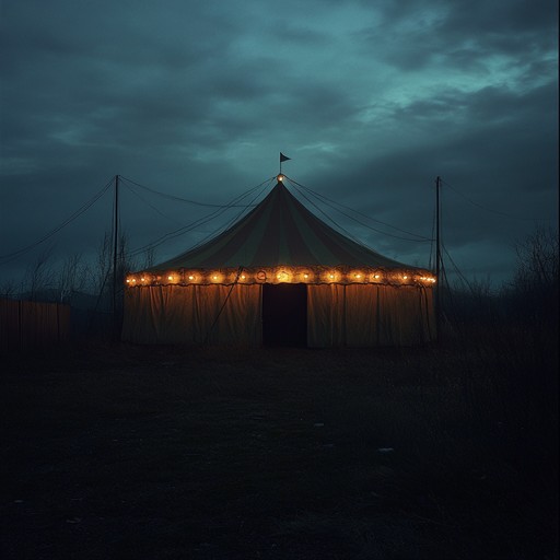 A malevolent atmosphere envelops the listener as eerie harmonies twist through the ghostly echoes of a long forgotten carnival, where the mirth of clowns turns into haunting whispers against a backdrop of abandoned tents and spectral acrobats.