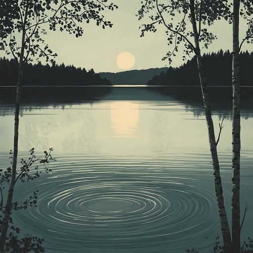 An instrumental piece capturing the tranquility of a finnish summer night under the midnight sun, featuring soft melodies that evoke peaceful and nostalgic emotions