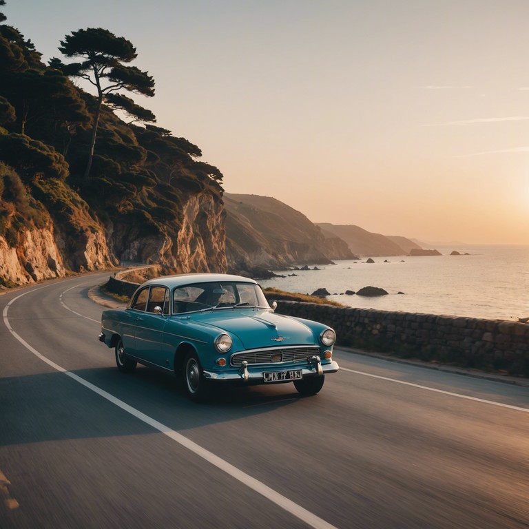 Imagine cruising down a coastal highway as the sun sets, with soothing 70s style guitar melodies creating a peaceful, nostalgic atmosphere that transports you back in time. This track is perfect for reflective moments, offering a blend of chill vibes and 70s warmth.