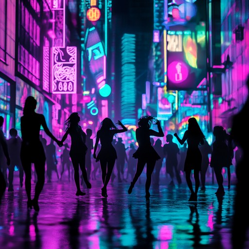 This lively track combines groovy basslines, funky guitar riffs, and energetic synth melodies to create a danceable instrumental that captures the excitement of nightlife in a vibrant city.