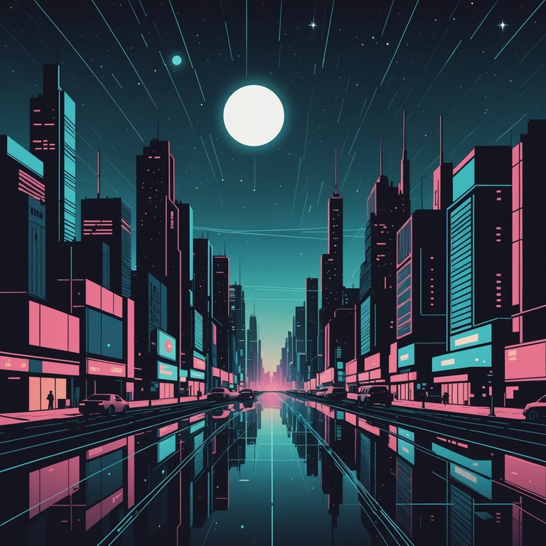 In a world where futuristic cities never sleep, neon dreams unfold captures the essence of calm amidst the chaos of cyberpunk settings. Delicate synthesizer tunes intertwine with the hushed hum of neon, evoking a soothing journey through nighttime cityscapes.