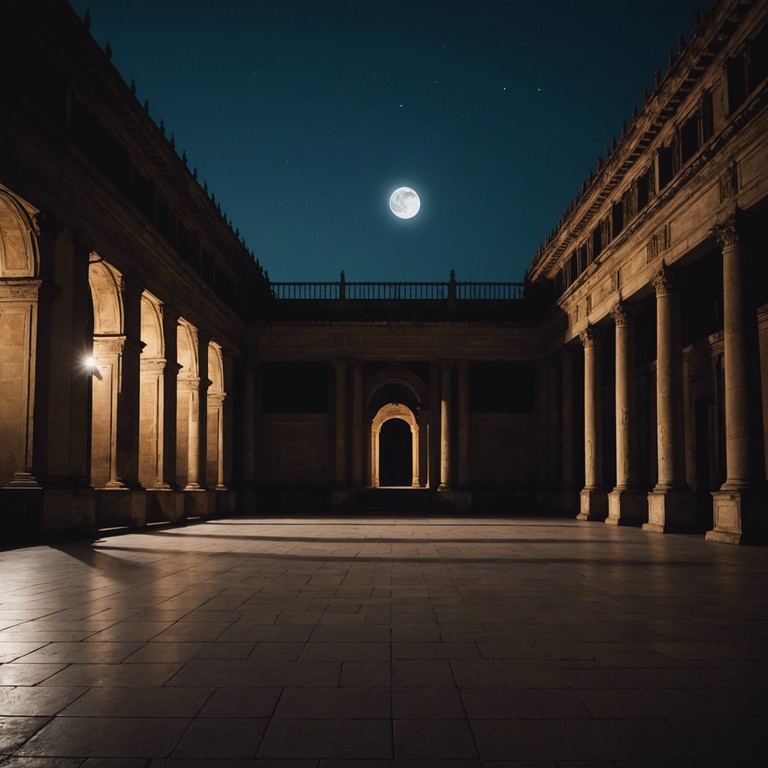 A haunting composition where classical elegance meets the brooding depths of gothic influence, encapsulating a dance through an ancient, moonlit ballroom. Dark yet sophisticated with a touch of mystique, the melody weaves through the shadows, creating an atmosphere of anachronistic beauty where past and present blend.